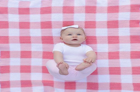Chunky Pink Plaid Baby Blanket Pattern