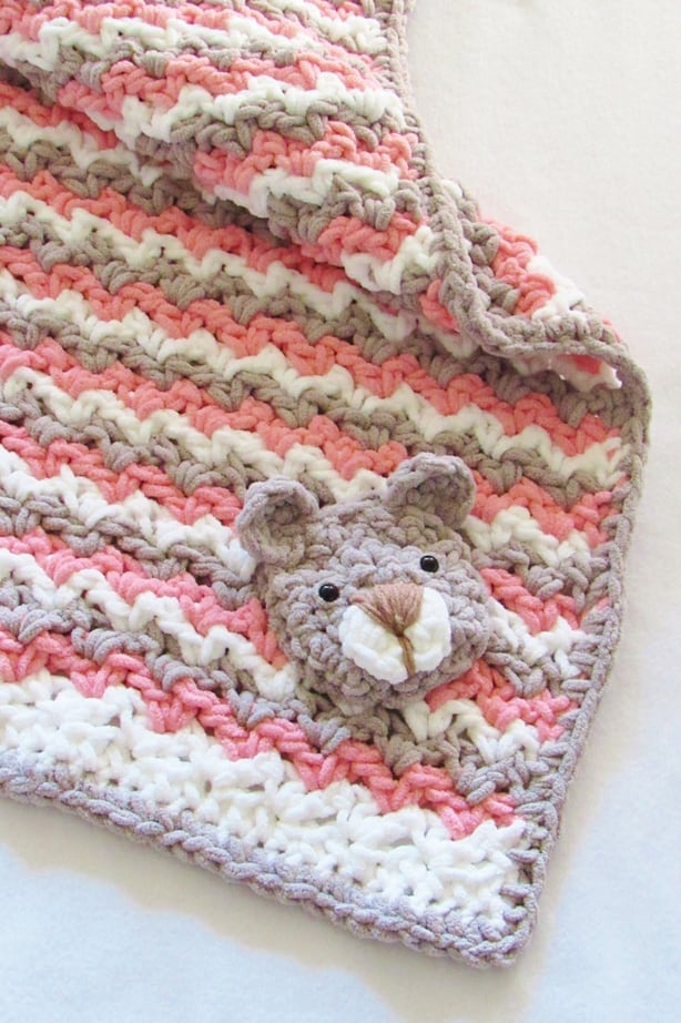 Baby Bear Bernat Blanket Yarn Pattern