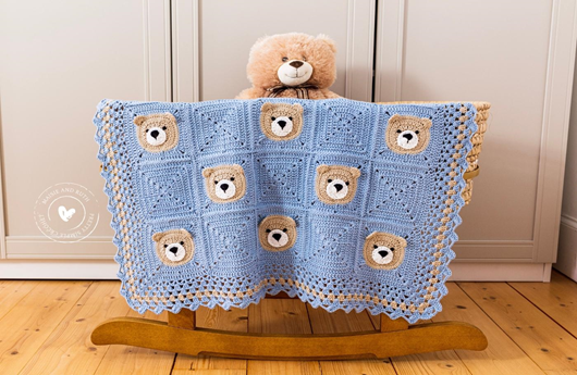 Baby Blanket for Boy - Crochet Polar Bear