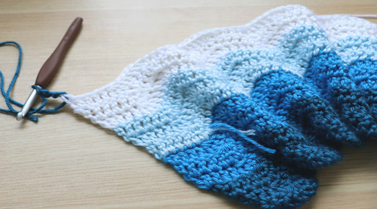 Baby Boy Blanket Pattern - Chevron Crochet