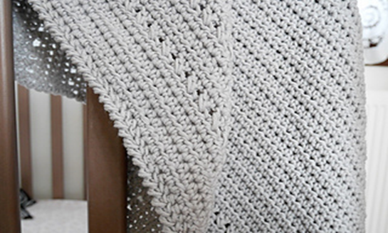 Baby Boy Blanket Pattern - Crochet Grey Finnegan