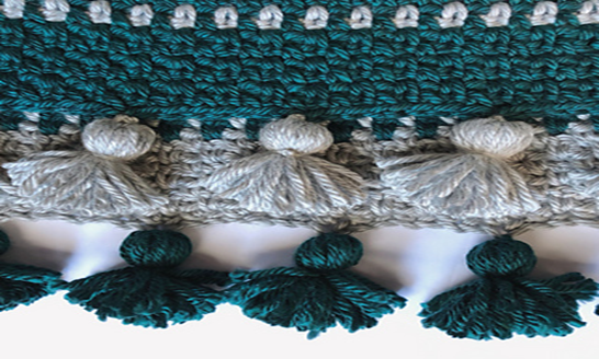 Baby Boy Blanket Pattern - Crochet Two-Toned Tassel