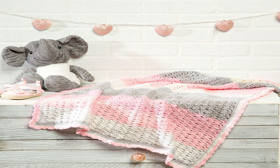 Baby Boy Blanket Pattern - Crocheted Thumbelina