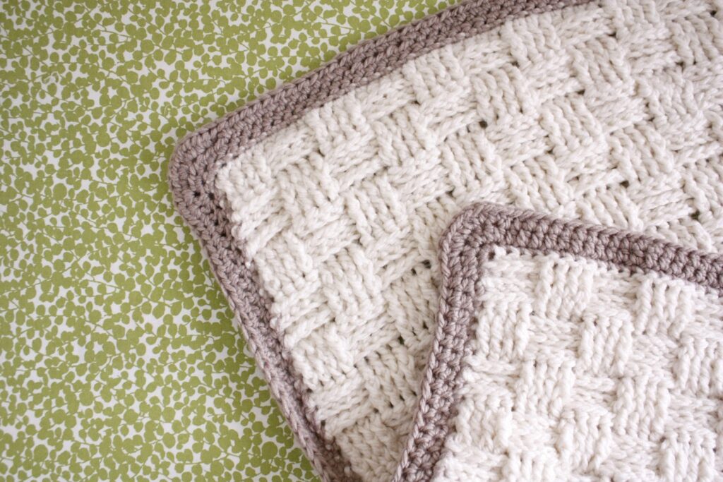Basketweave Crochet Baby Blanket Pattern