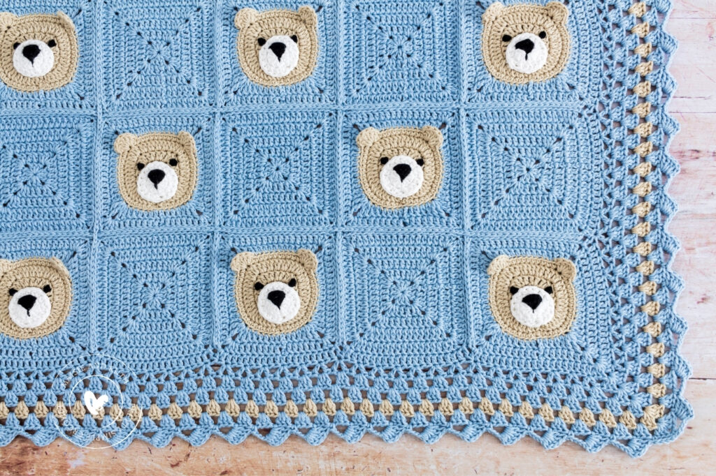 Bear Motif Baby Blanket