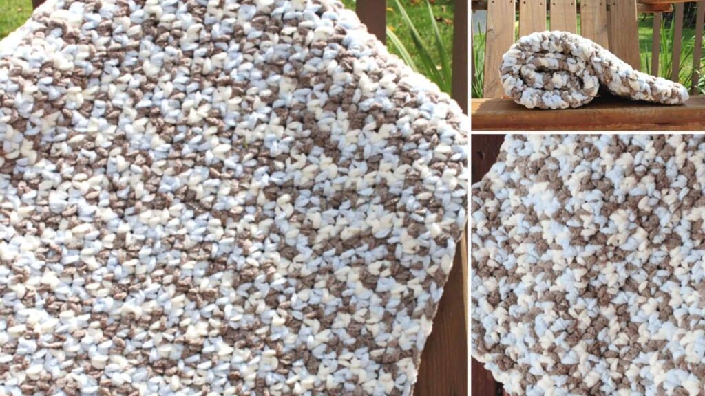 Heart Puff Crochet Baby Blanket Pattern