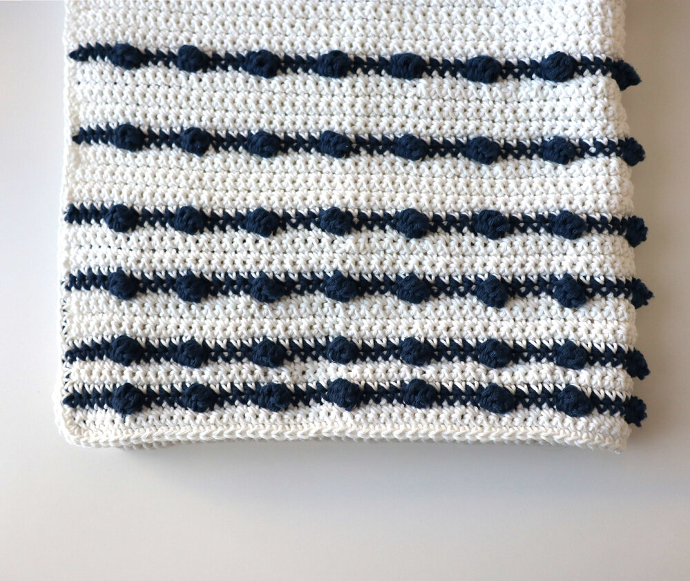 Black and White Polka Dot Blanket