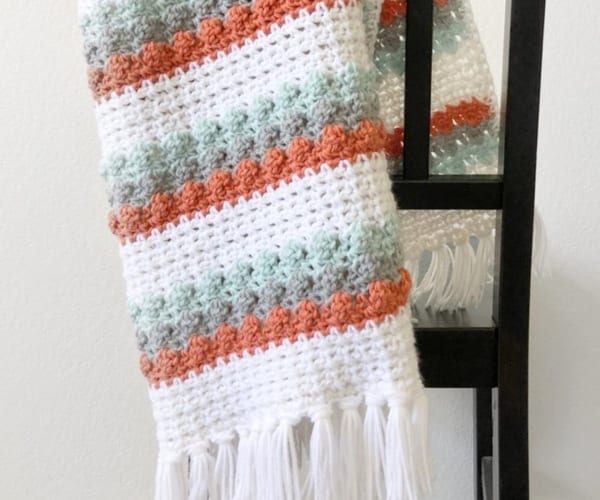 Bobble Stitch Crochet Scarf