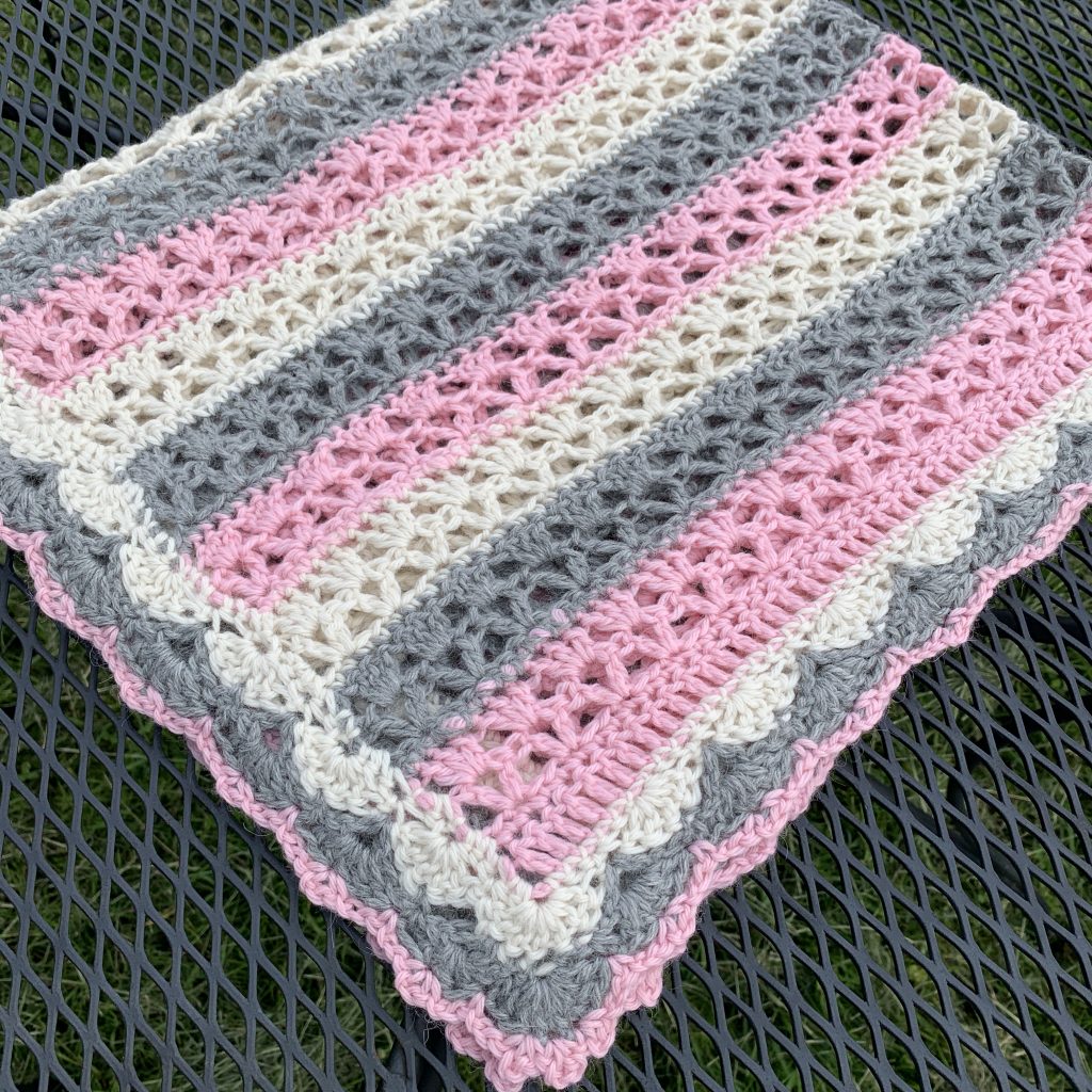 Candy Stripes Crochet Baby Blanket Pattern