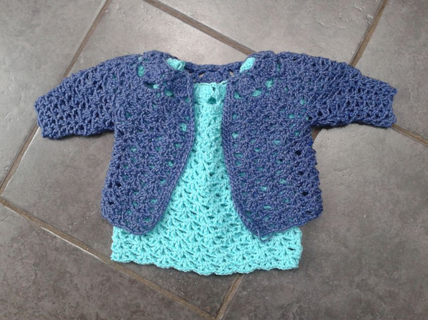 Cardigan And Dress Combo Crochet Pattern
