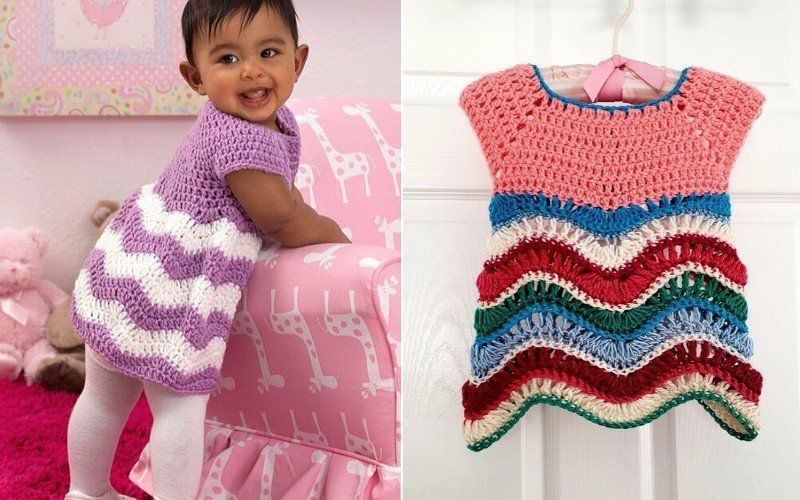 Chevron Crochet Baby Dress Pattern