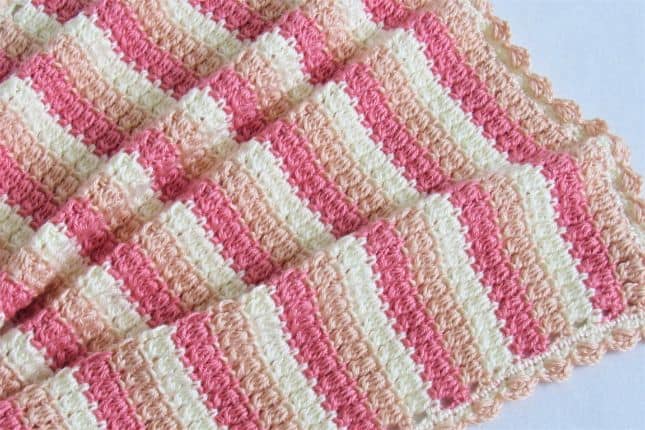 Cluster Stitch Crochet Baby Blanket Pattern