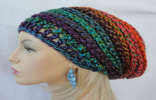 Colorful One-Skein Winter Hat Crochet Pattern