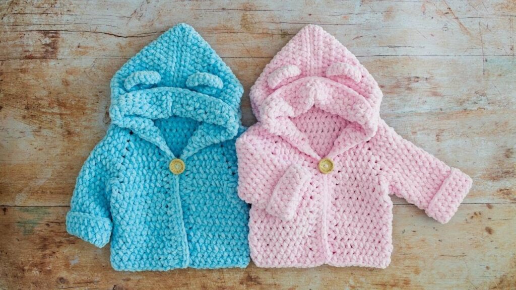 Cosy Hoodie Crochet Baby Dress Pattern