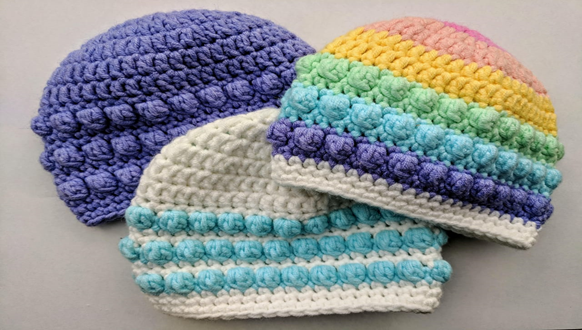 Crochet Baby Bobble Beanie Pattern