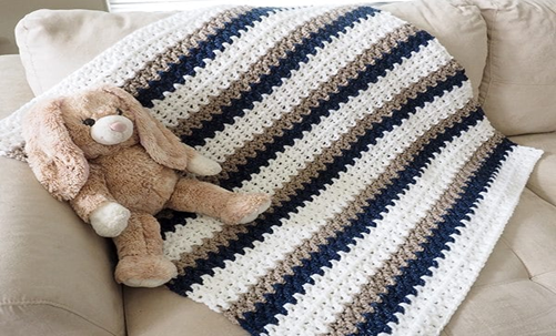 Crochet Baby Boy Blanket Pattern for Beginners