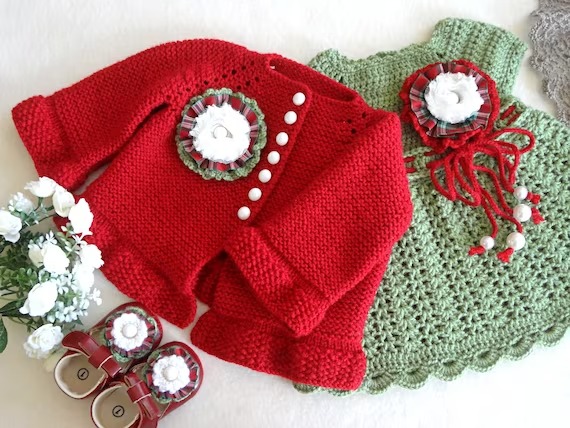 Crochet Cardigan Dress Pattern for Baby Girl