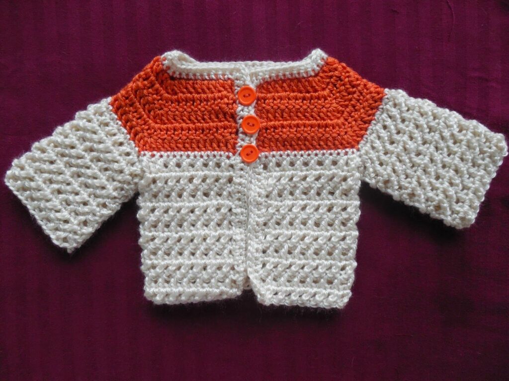 Crochet Criss Cross Baby Sweater Pattern