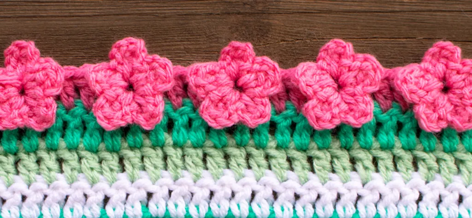 Crochet Flower Border