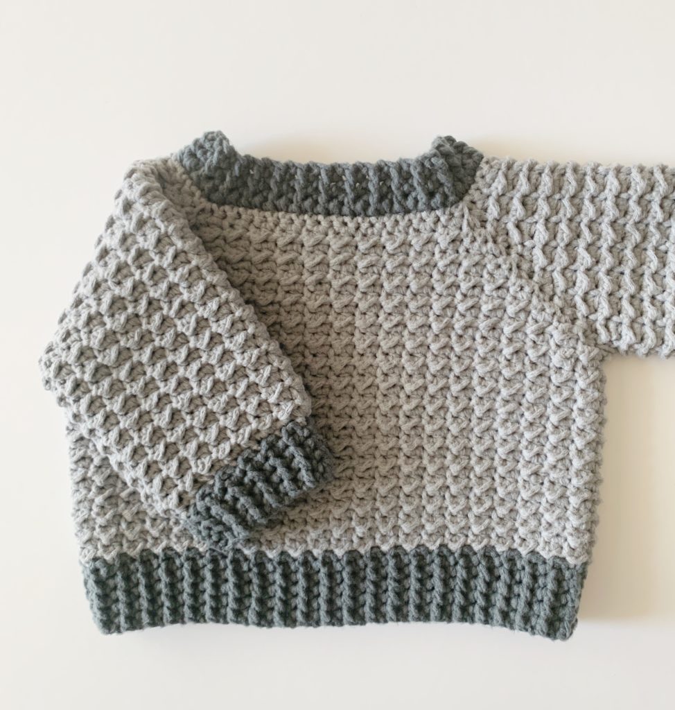 Even Moss Stitch Baby Sweater