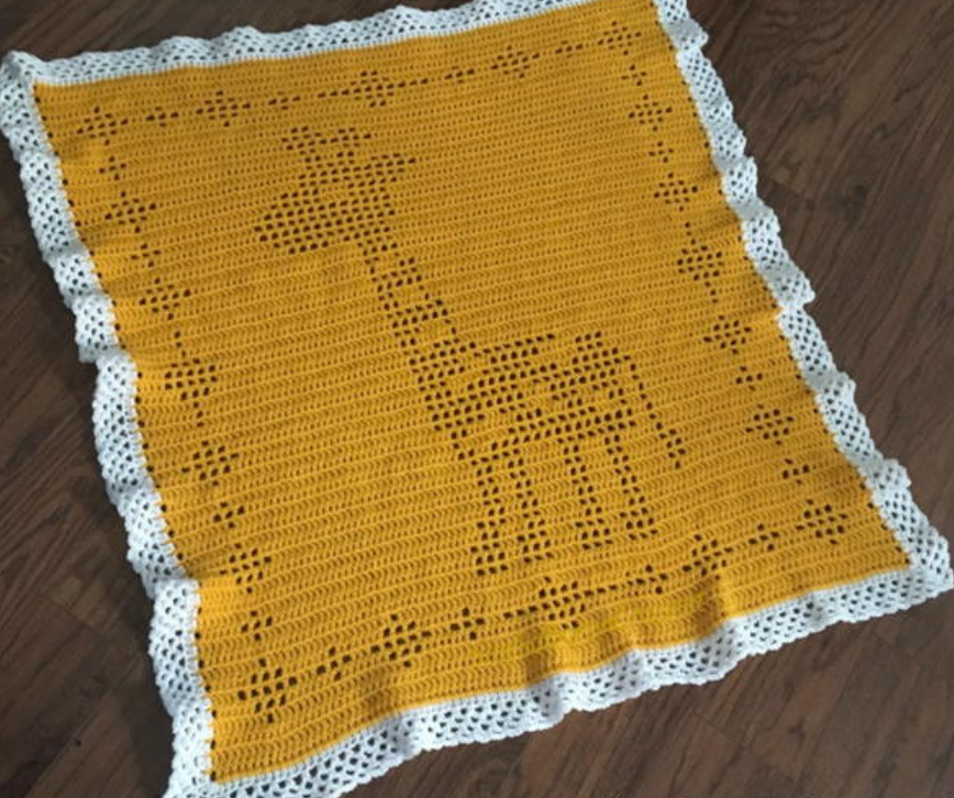 Filet Giraffe Baby Blanket