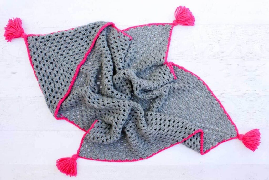 Free Crochet Hooded Baby Blanket