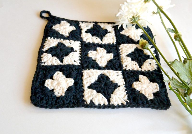 Granny Square Crochet Potholder