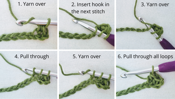 Half Double Crochet Stitch