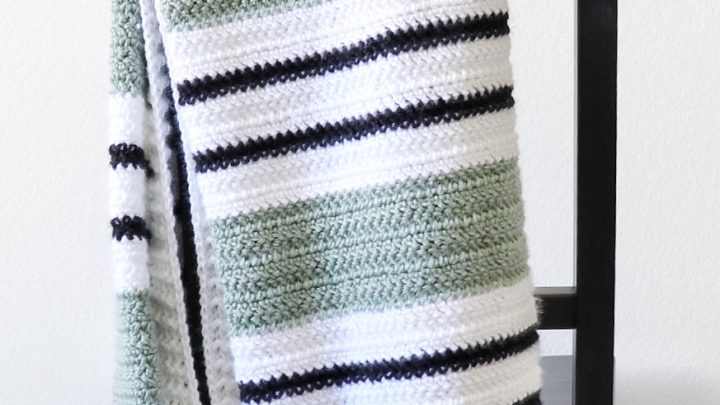 Herringbone Double Crochet Blanket
