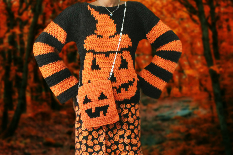 Jack-o-lantern Toddler Sweater