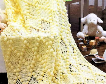 Lemon Zest Polka Dot Blanket