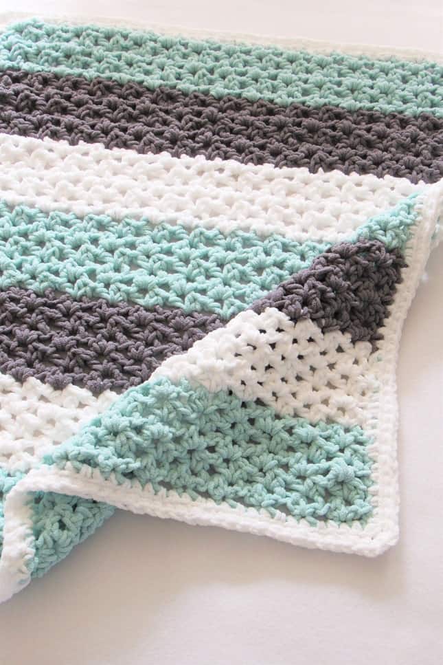 Mint Choco Chip Bernat Baby Blanket Yarn Pattern