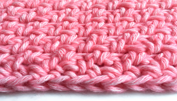 Moss Stitch Pink Gingham Baby Blanket