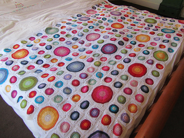 Multicolored Polka Dot Blanket