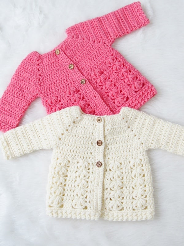 New Crochet Baby Sweater Pattern With Open Collar