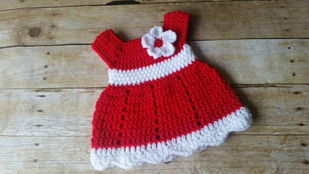 Newborn Red Crochet Baby Dress Pattern
