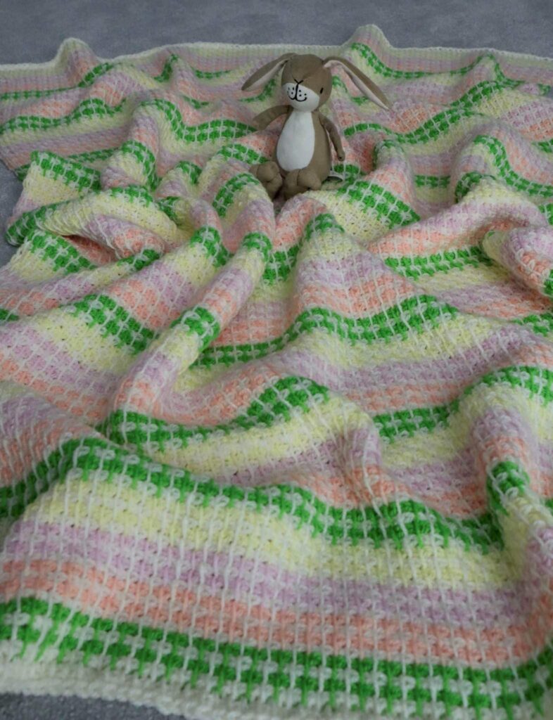 Pastel Perfect Crochet Baby Girl Blanket