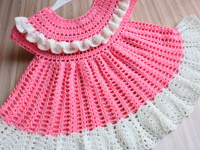Pineapple Crochet Baby Dress Pattern