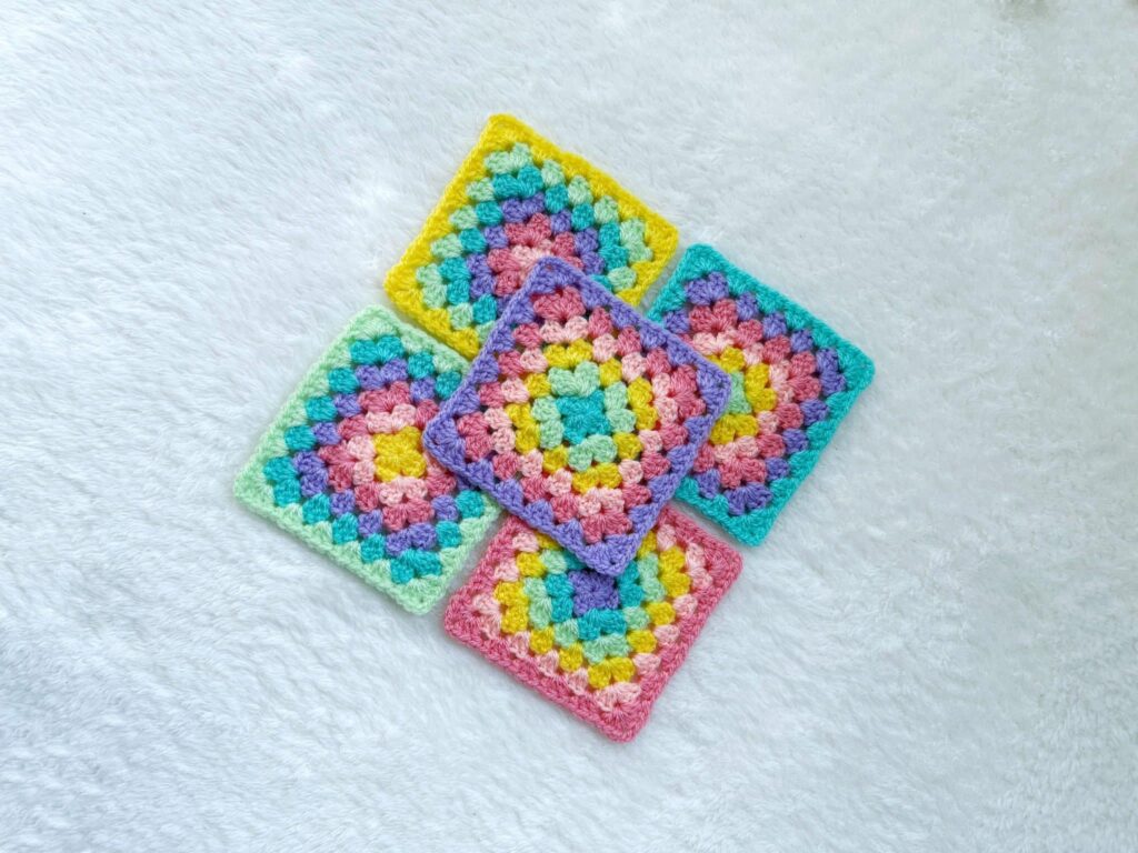 Rainbow Granny Square Blanket