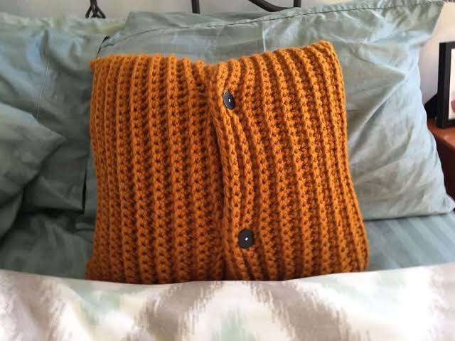 Removable Crochet Cushion Cover