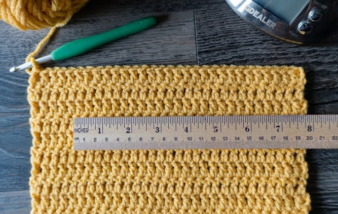 Setting the Size for Crochet Moss Stitch Blanket