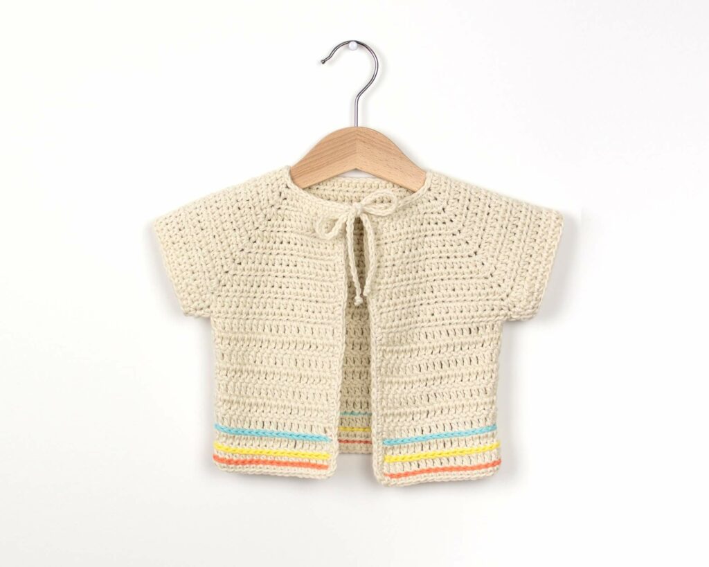 Simple Crochet Boho Baby Cardigan Pattern