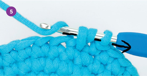Step 5 Yarn Over and Pull Through The Loops