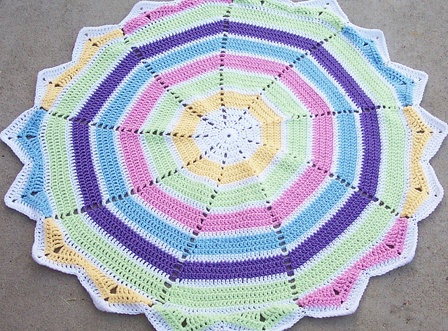 Sugar Wheel Crochet Baby Blanket Pattern