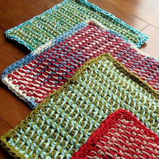 Two Color Tunisian Potholders