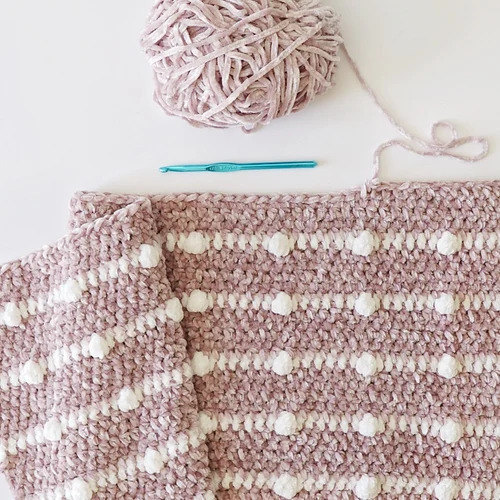 Whimsical Dotwork Polka Dot Blanket