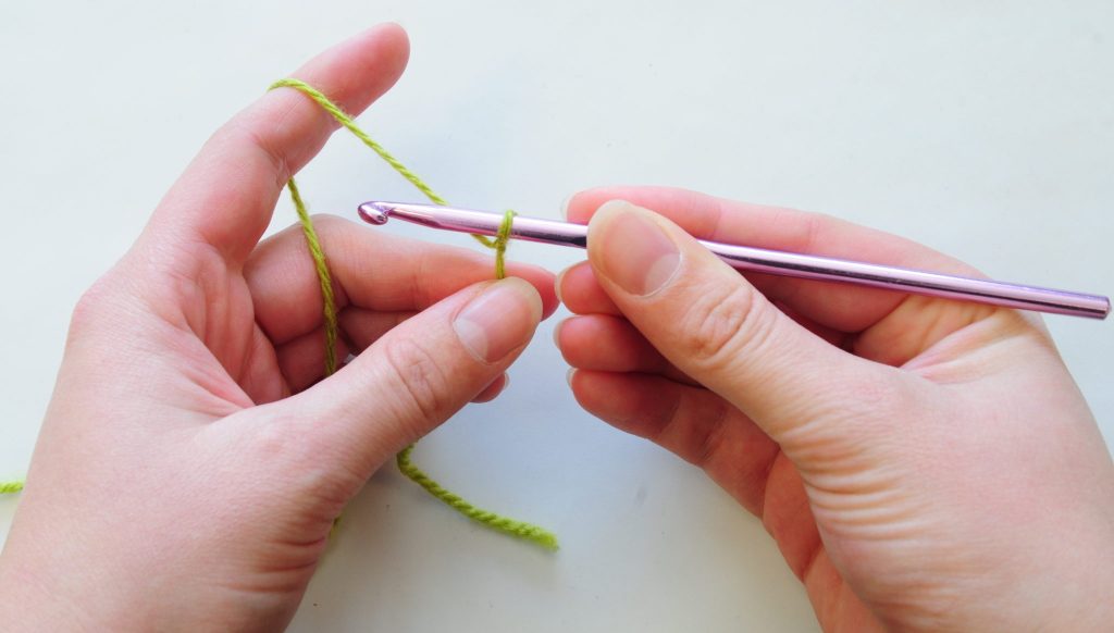 Wrapping the Yarn Over the Hook