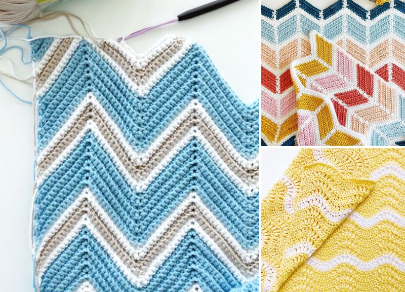 Double Ripple Crochet Baby Blanket Pattern