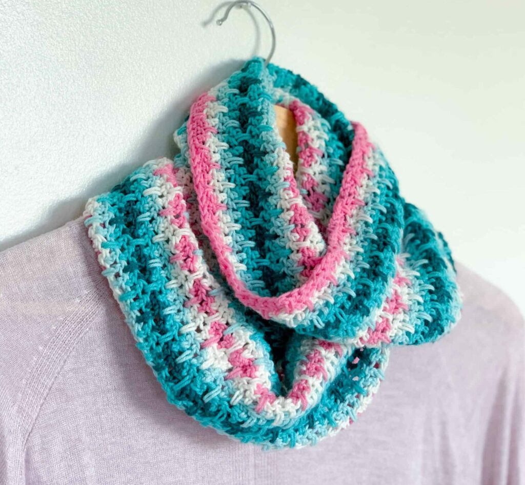 Blue & Pink Infinity Scarf