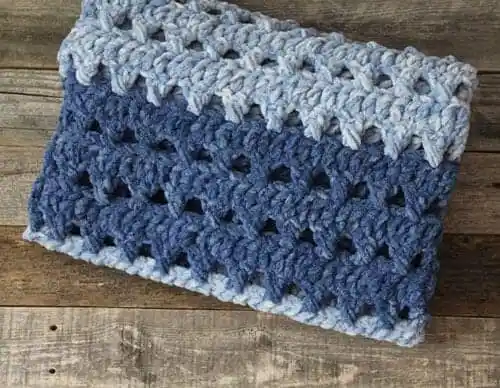 Crossed Double Crochet Chunky Blanket Pattern